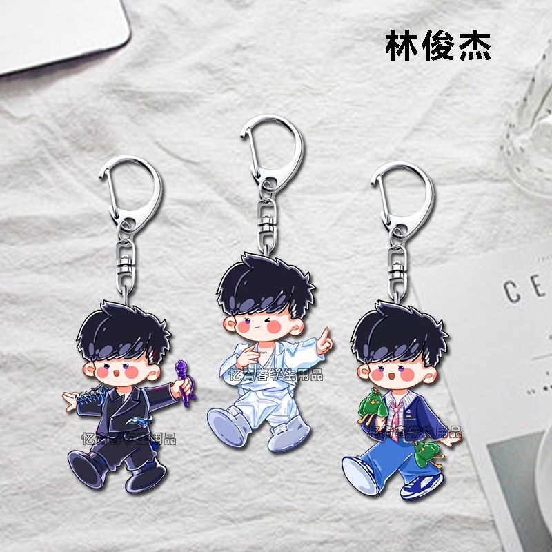 มาใหม่/林 key杰 vor น่ารัก卡通双面亚克力挂件. 料书包挂件Linjie พวงกุญแจน่ารักการ์ตูนสองด้านอะคริลิคJ3sgR2Fu2Fu2