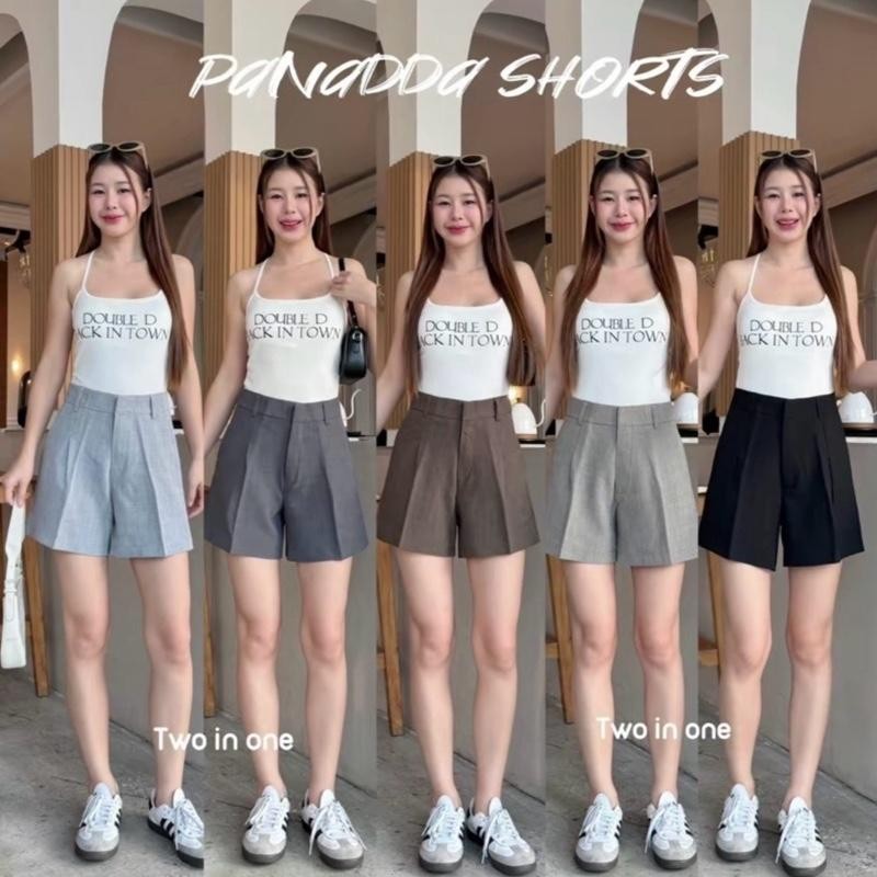 G05กางเกงขาสั้นทรงเบสิคผ้าสโนว์ short pants