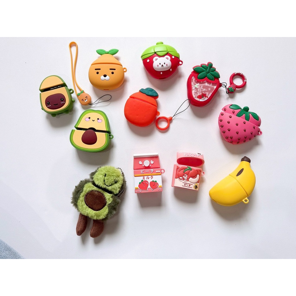 พร้อมส่งจากไทย💕เคสสำหรับ Airpods Case หูฟัง Apple AirPods ซิลิโคน Apple AirPods รวมลายผลไม้