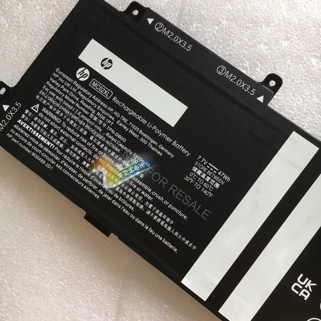 แบตเตอรี่แล็ปท็อป HP MC02XL HSTNN-DB9E L46601-005 TPN-DB0G ของแท้