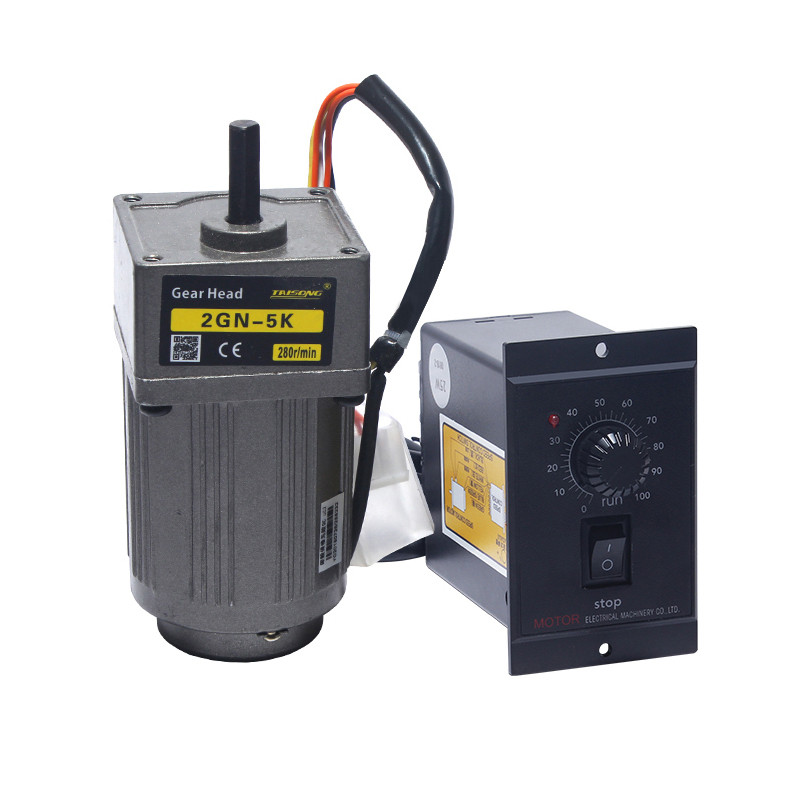 6W 220V 6.9rpm-415rpm AC เกียร์มอเตอร์ลด 2GN15K 2IK6GN-C พร้อมความเร็วที่ปรับได้ ​​คอนโทรลเลอร์ CW C