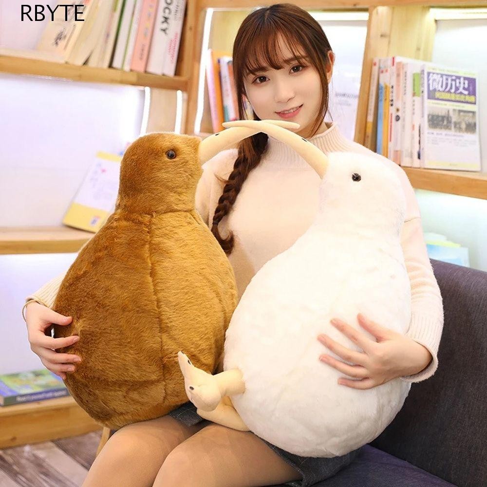 RBYTE Kiwi Bird Plush ของเล่นตกแต่งบ้านคริสต์มาสเหมือนจริง Kiwi Bird หมอนการ์ตูนตุ๊กตาเด็กของเล่นตุ๊