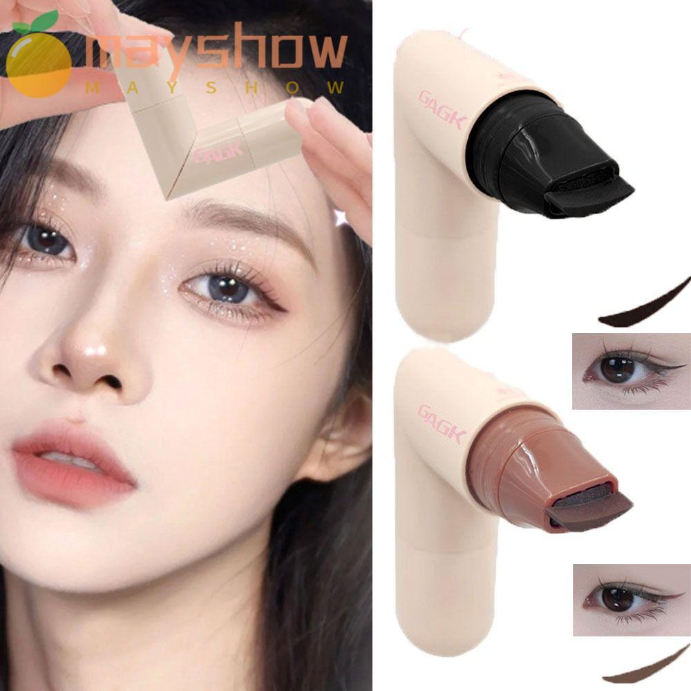 MAYSHOW Eye Liner Stamp, กันน้ํา Quick Dry Eyeliner Stamp, สีดําหมุนได้ใช้งานง่ายอายไลเนอร์แสตมป์ปาก