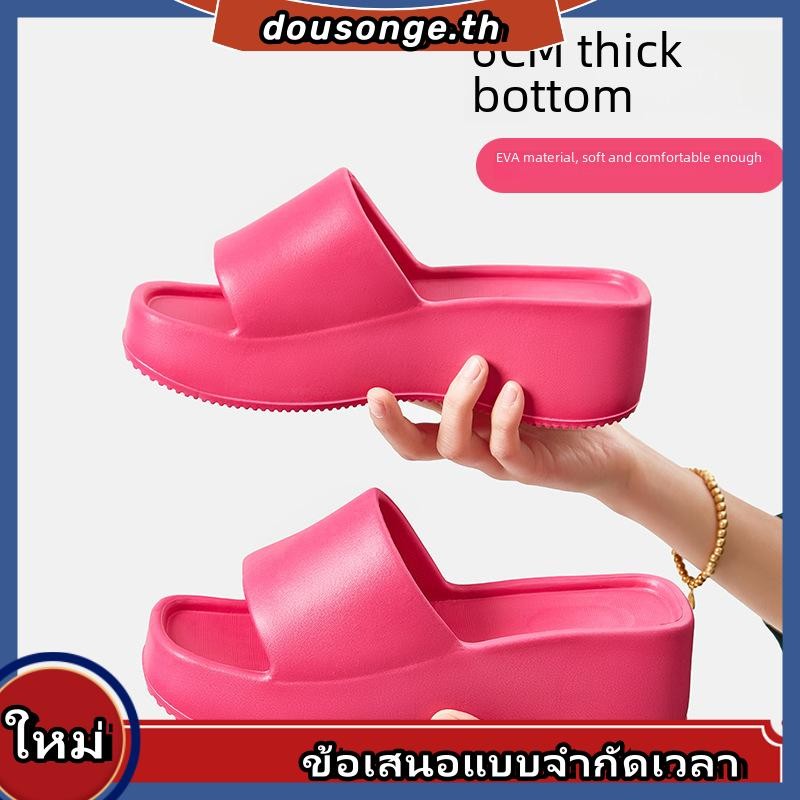 1 รองเท้าแตะ piso สําหรับผู้หญิง 2024新款EVA拖鞋女6CM厚底衫休闲鞋