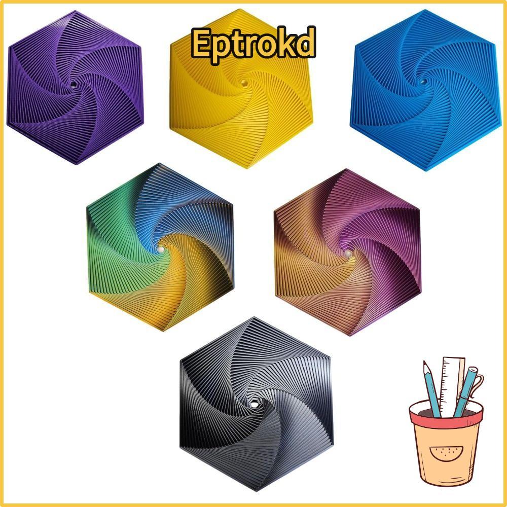 EPTRO Fractal Fidget หกเหลี่ยม,เล่น Sensory ของเล่น Anti-stress หกเหลี่ยมเกลียว, Mindful สมาธิเครื่องมือหกเหลี่ยม PLA Cube Fidget ของเล่น