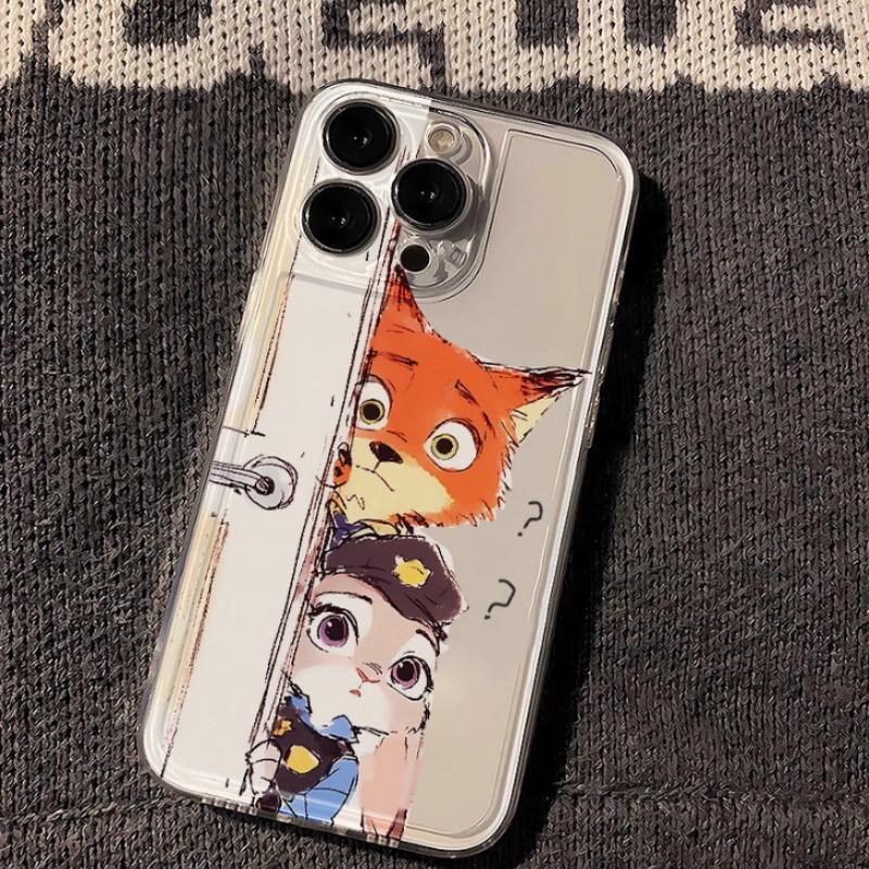 น่ารักฟ็อกซ์กระต่ายกรณีสําหรับ ไอโฟน 15มือโปร 17 16 14 13 12 11 มือโปร สูงสุด เอ็กซ์อาร์ 7 8 กันกระแทกปกปลอกอ่อน - รูปที่ 6