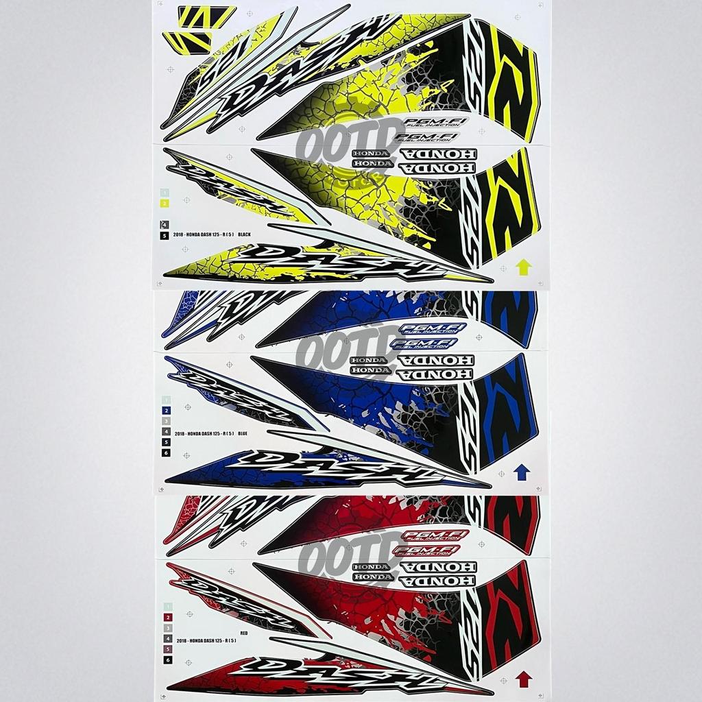 Honda Wave Dash 125 R (5) Motor Stiker Body Cover Sticker Stripe Automotive Motorcycle