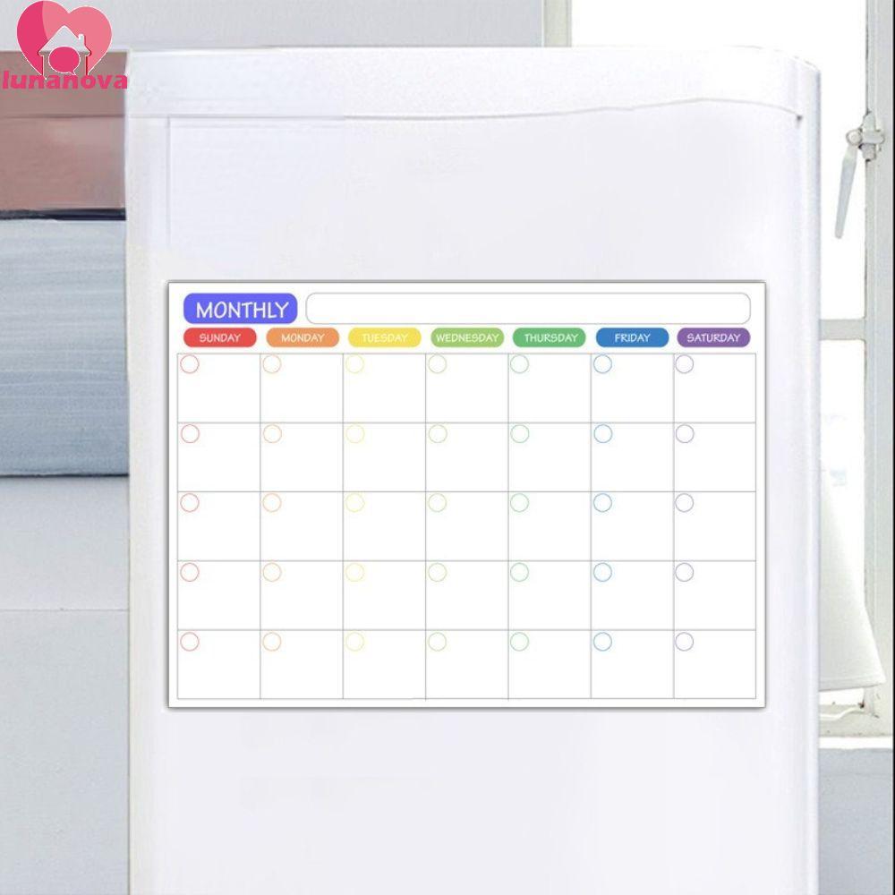 LUNANOVA Memo Message Board Work Plan แม่เหล็กแบบยืดหยุ่น A3 To Do List Soft Month Planner