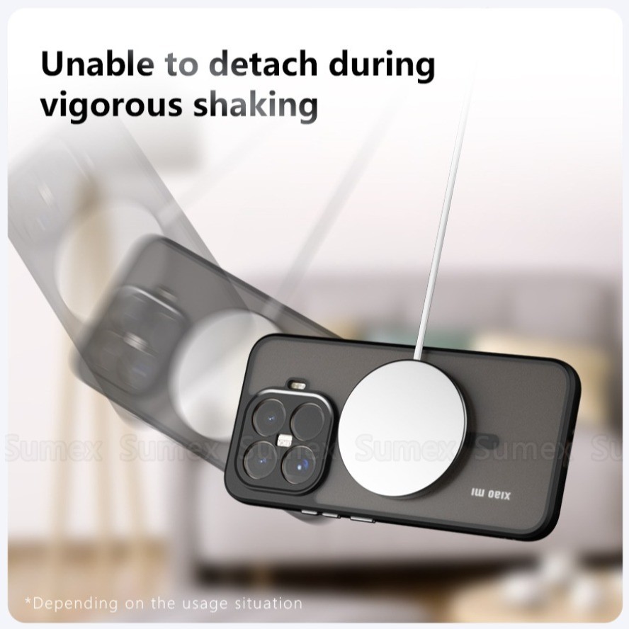 สายชาร์จแม่เหล็กเคสโทรศัพท์สําหรับ Xiaomi 15T Pro 5G คุณภาพดีกันกระแทก Frosted Matte ปลอกกรอบ TPU นุ่ม Hard PC ฝาหลัง Xiaomi15T Mi 15TPro 2025 - รูปที่ 2