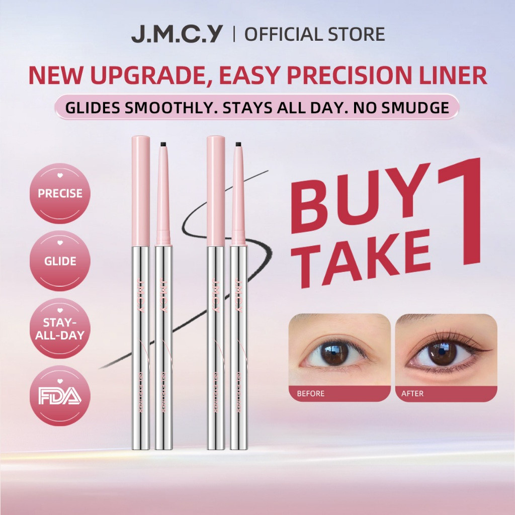 JMCY Eyeliner Beginner-Friendly Smudge-Proof Long-Lasting Smooth Flat Tip HURS