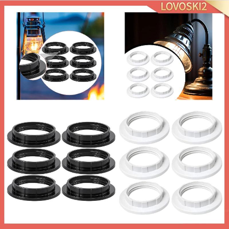 [Lovoski2] 6 ชิ้น E26/E27 ซ็อกเก็ตไฟแหวนโป๊ะโคมไฟคอแหวนสําหรับไฟจี้