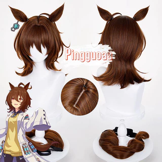 【Manmei】Umamusume: Pretty Derby Agnes Tachyon Cosplay Wig 43cm Long Heat-Resistant Synthetic Hair