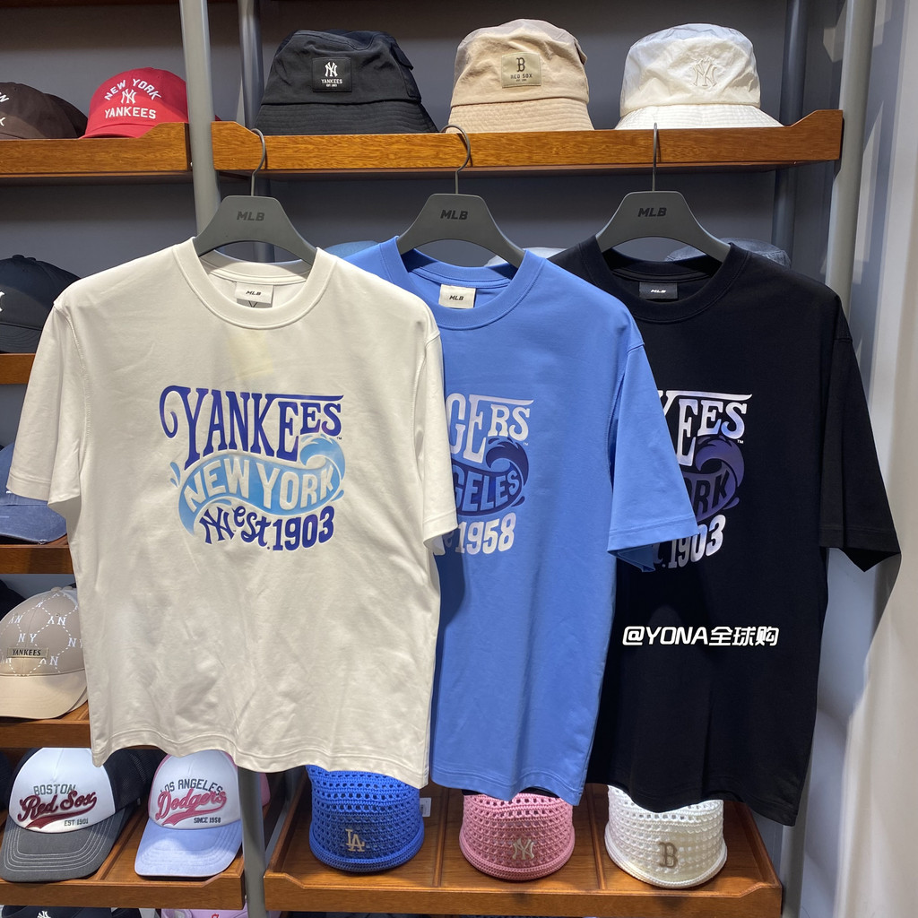 MLLB เสื้อยืดผู้ชายและผู้หญิง พร้อมโลโก้ใหญ่รอบคอมาก สไตล์ใหม่ TSX05