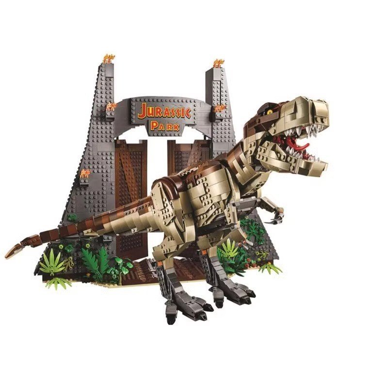 Tyrannosaurus Building Rampage 75936 Lego Rex บล็อกตัวต่อที่เข้ากันได้ชุดของเล่น Jurassic
