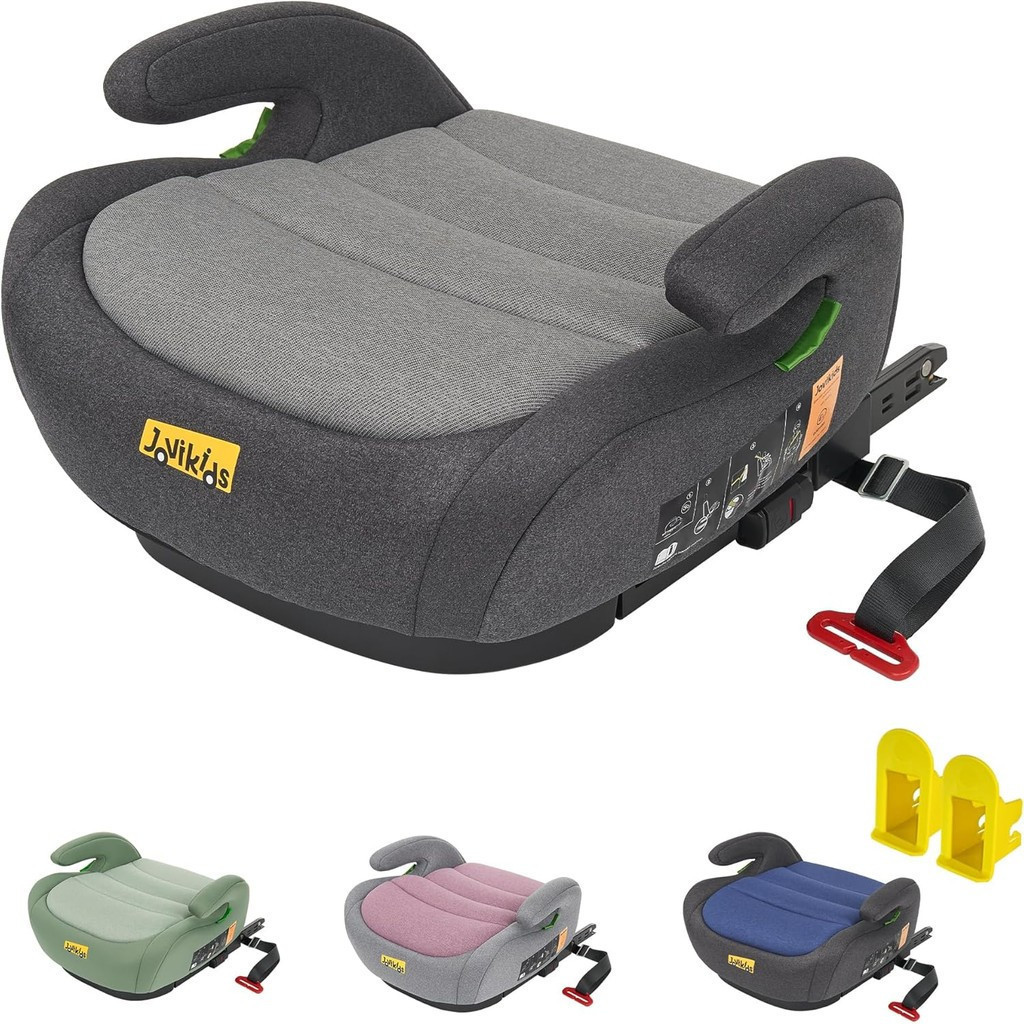 Qiaowei รถเด็ก Booster Seat,ระบบ ISOFIX,เหมาะสําหรับความสูง125to150ซม.(ประมาณ6to12Age Weight15to36กก