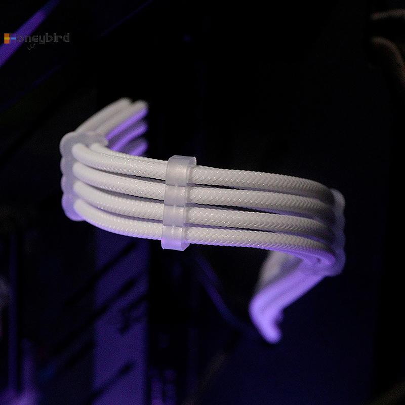 Kaleidoscope PSU ATX 24Pin สายไนลอนถัก 8-pin 6 + 2pin สายไฟ 24 พินเมนบอร์ดสําหรับคอมพิวเตอร์พีซีกรณี