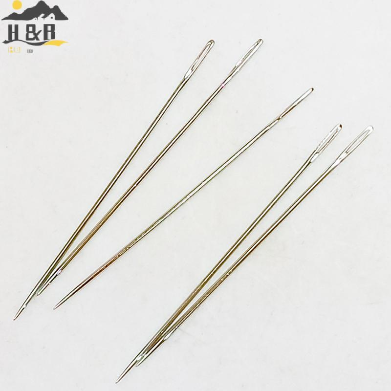 H&B Oct 25 ชิ้นเข็มเย็บตาขนาดใหญ่เข็มเย็บเข็มหนังทําด้วยมือเส้นด้ายเหล็กเข็มถักชุดเครื่องมือเย็บผ้า 