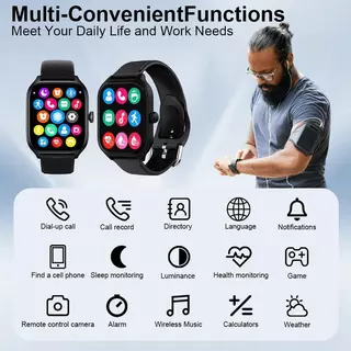 H9 Pro Max , สมาร์ทวอทช์ เครื่องนับก้าว, นาฬิกากีฬ, หน้าจอ2.01, ,เหมาะสำหรับ Android และ iOS นาฬิกา smart watch