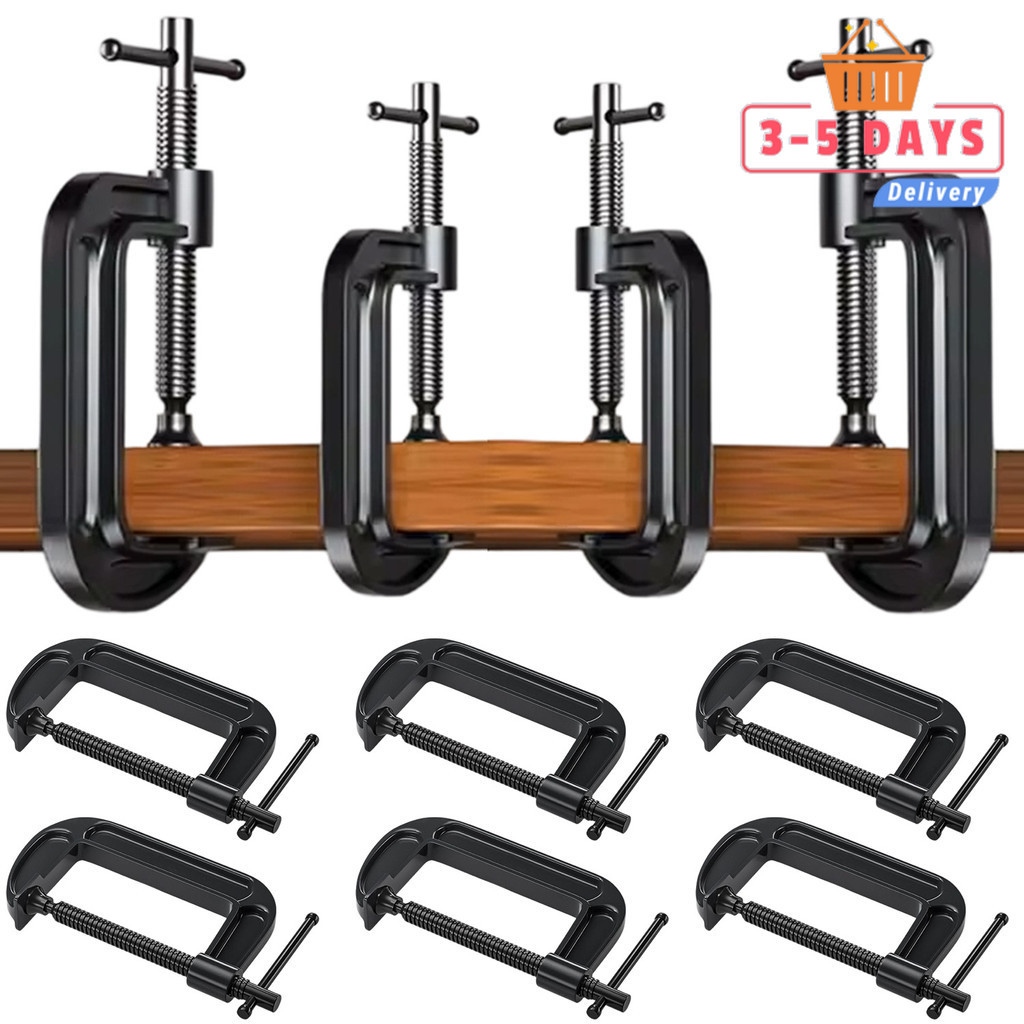 [3-5 วันมาถึง]-1/2 นิ้ว Heavy Duty G Clamp - Malleable Cast Iron C Clamp สําหรับงานไม้ & Mechanical 