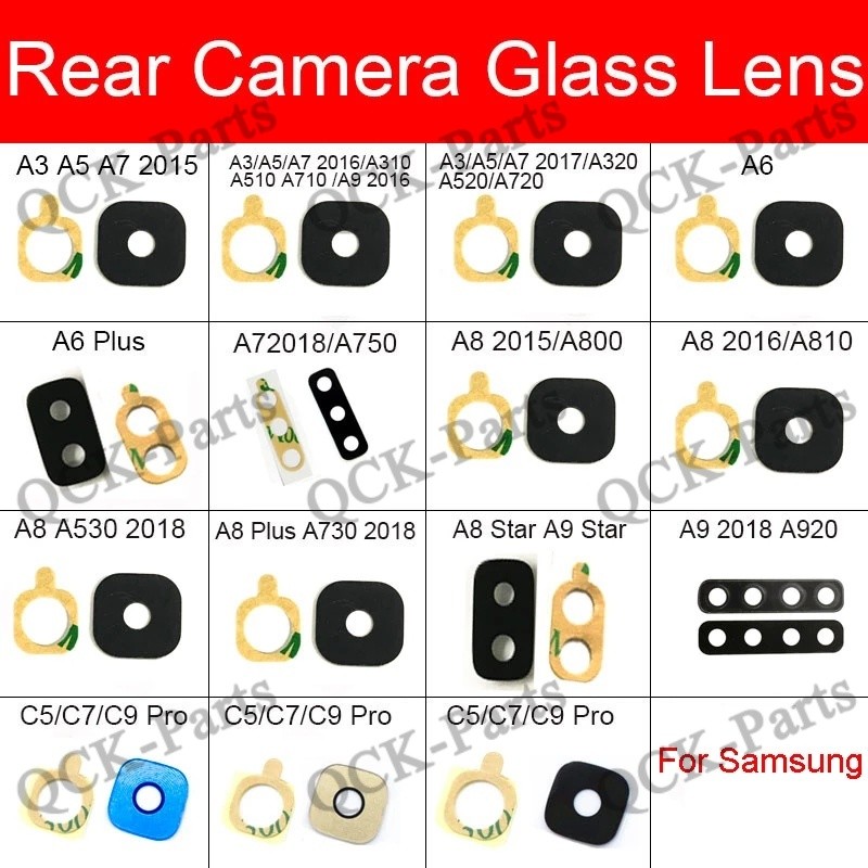 SAMSUNG เลนส์กล้องด้านหลังกาวกาวสําหรับSamsung Galaxy A3 A5 A7 A310 A510 A710 A320 A520 A720 A750 A7
