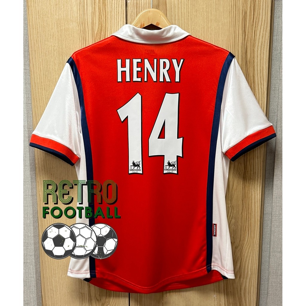 เสื้อฟุตบอลย้อนยุค Retro อาsเซuอล ปี 1998/1999 JVC ชุดเหย้า Home สามารถสกรีนชื่อนักเตะครบทุกคน (รับประกันคุณภาพสินค้า)