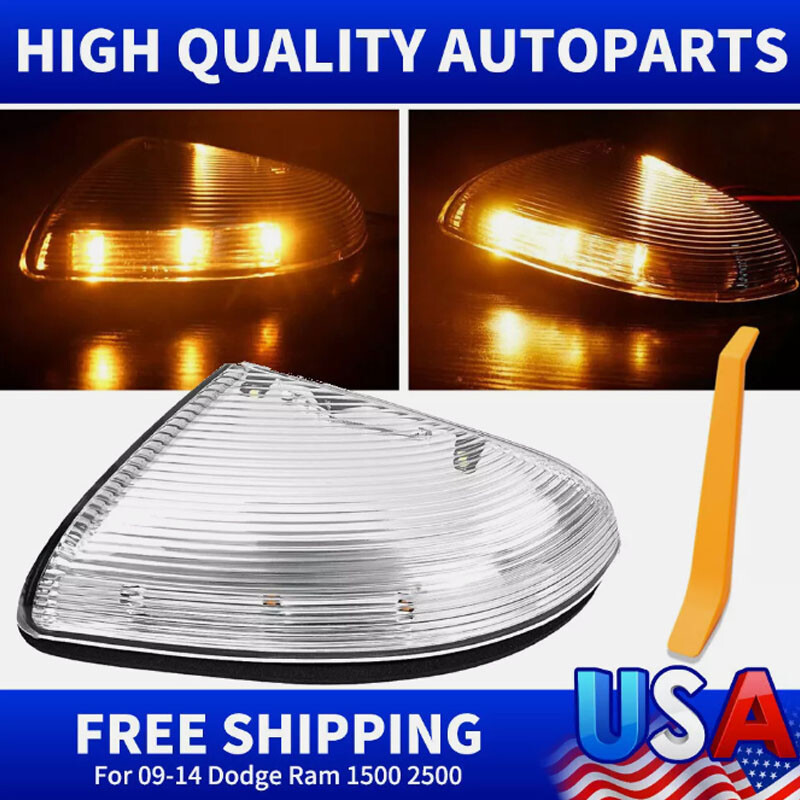 สําหรับ 09-18 Dodge Ram 1500 2500 Passenger RH กระจกไฟเลี้ยว Puddle Light โคมไฟ