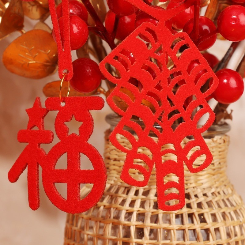 กำมะหยี่สีแดงจี้แขวนขนาดเล็ก สำหรับวันปีใหม่และโอกาสพิเศษ - รูปที่ 5