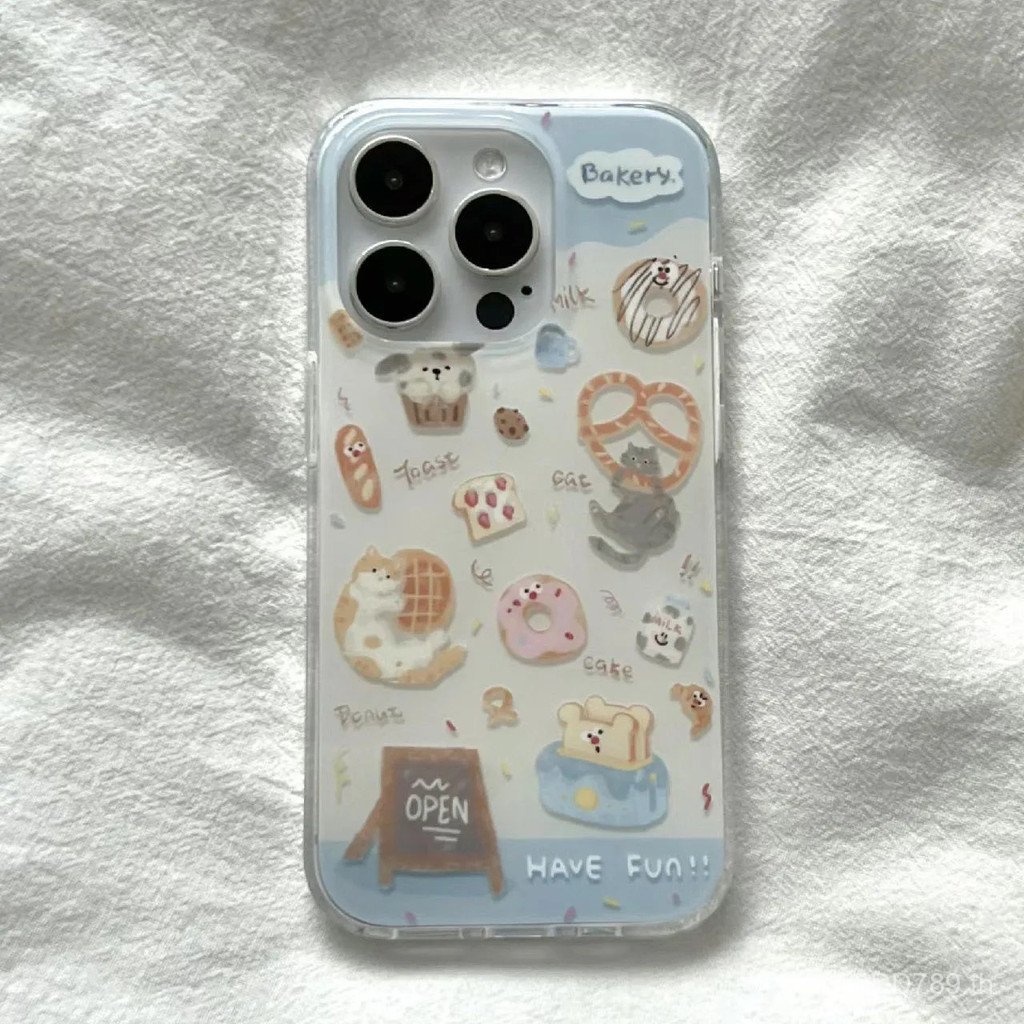 เคสโทรศัพท์ เหมาะสําหรับ iPhone 7 8 X XS XR XSMAX 11 12 13 14 15 16 17 Pro max Plus Air Donut Cat Sh