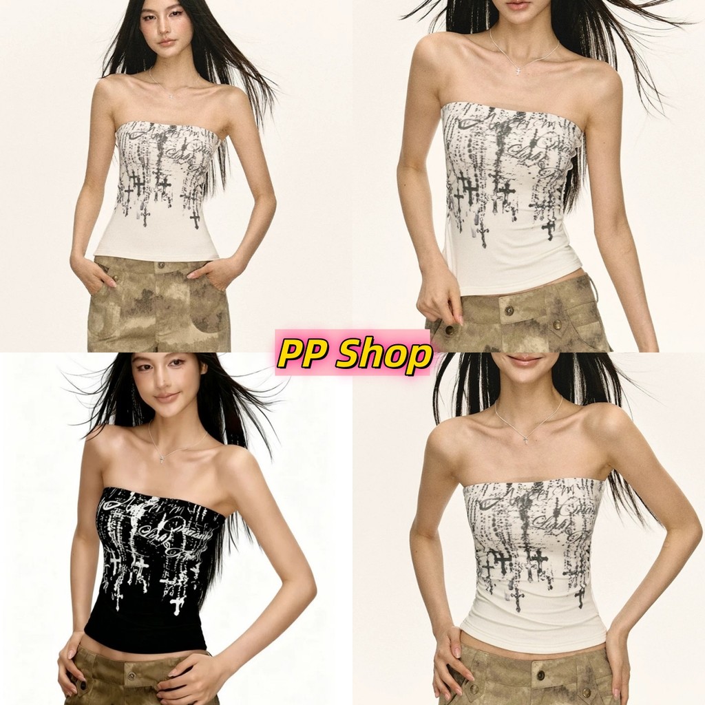 💜PP SHOP💜พร้อมส่ง เสื้อเกาะอกสีพื้น เสื้อกล้าม เสริมฟองน้ำ ยืดพอดีตัว ใส่สบายมาก เซ็กซี่ ใส่สบาย เข้