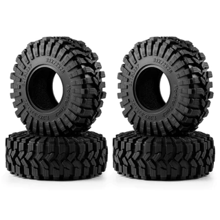 4 ชิ้น 1.3 "ยาง Mud Terrain Fit SCX24 1/24 TRX-4M 1/18 RC Crawler (33x72x26 มิลลิเมตร)