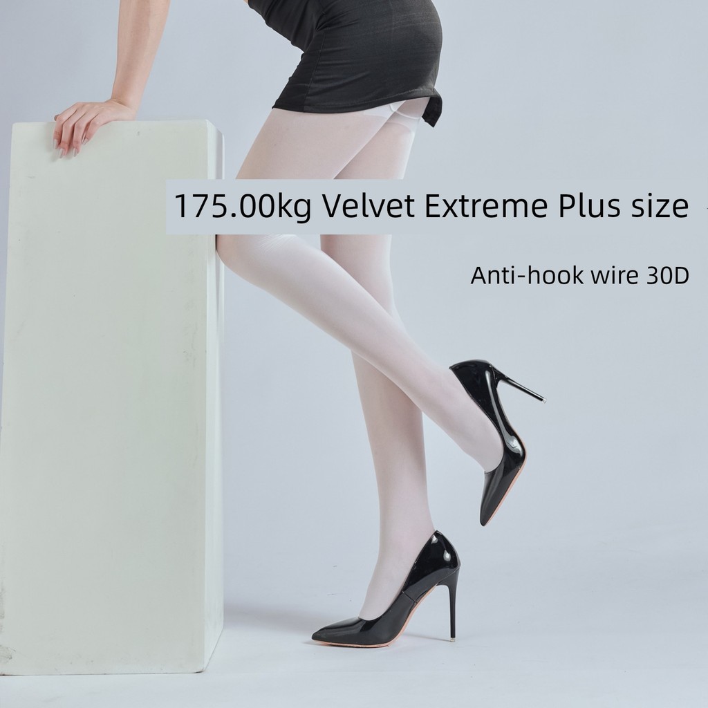 ถุงน่อง ส่งออกถุงน่องไซส์ใหญ่ถุงน่องกำมะหยี่ยืดหยุ่นสูงพลัสไซส์นุ่มสบายแบบบาง350ไซส์ใหญ่30D