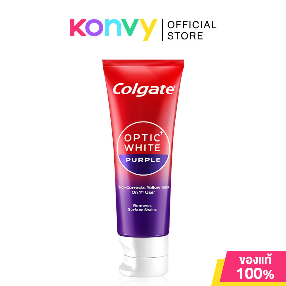 Colgate Toothpaste Optic White Purple 100g คอลเกต ยาสีฟัน.