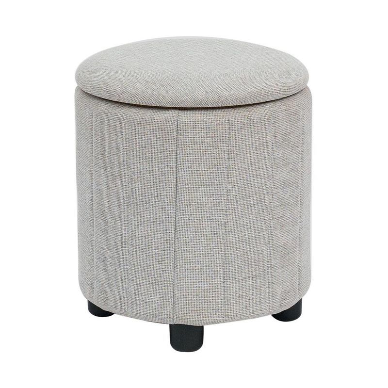 MOOVE เก้าอี้สตูลเก็บของทรงกลม สีเทา