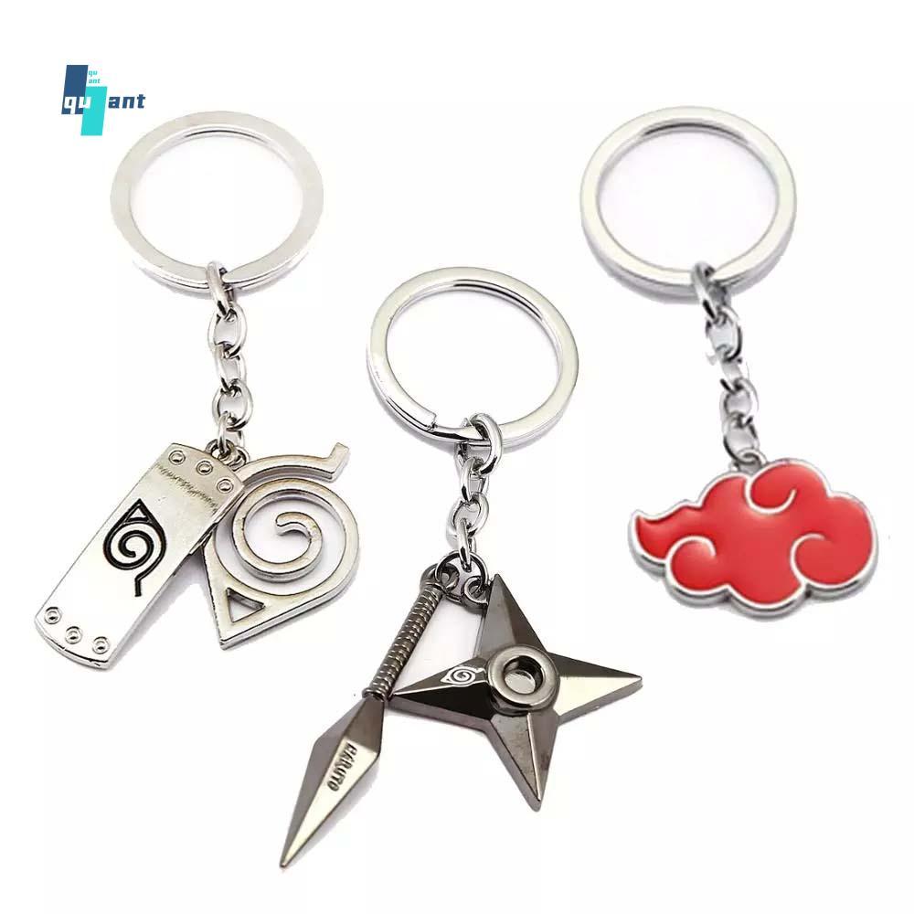 QUANTUMSKY Naruto Key Rings Red Cloud Special Car Key Chain พวงกุญแจ พวงกุญแจ พวงกุญแจรถยนต์ Naruto 