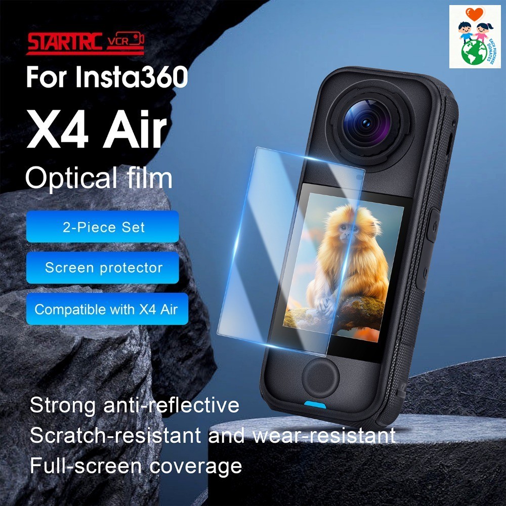 สําหรับ Insta360 X4 AIR กล้องพาโนรามากีฬาพร้อมฟิล์มกันรอยหน้าจอสองชุดอุปกรณ์เสริม X4Air
