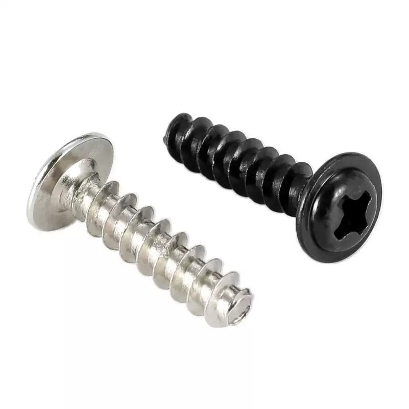 แพน สกรูเกลียวปล่อย  หัวแพน แฉก/ชุบนิกเกิล / ดำ（หางแบน） น็อต สกรู หัวร่ม หัวกระทะ แฉก T+  เกลียวปล่อย M1.4-M4 * L3-20mm CQ-MB-1 - รูปที่ 3