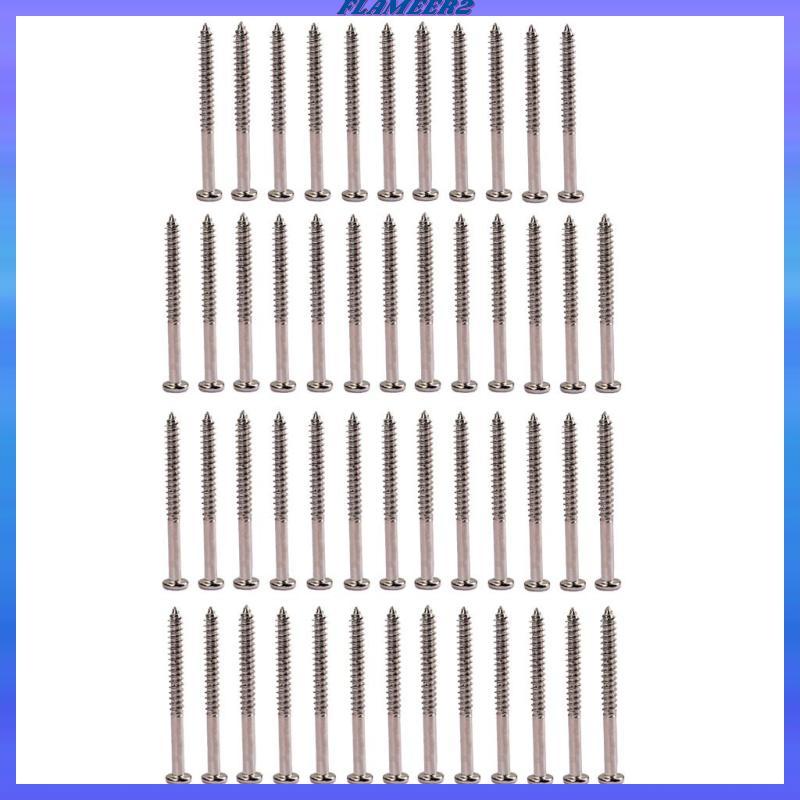 [Flameer2] สกรูยึดกระบะกีตาร์เบสเหล็ก 50 ชิ้นสําหรับชิ้นส่วนรถกระบะ PB P90