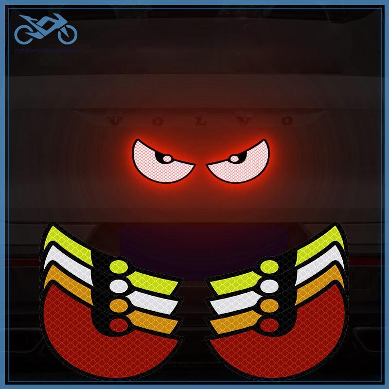 EVER Eye จัดแต่งทรงผมรถและ Decal Auto รอยขีดข่วนสําหรับรถยนต์การใช้ถังกันชน Monster สติกเกอร์สะท้อนแ