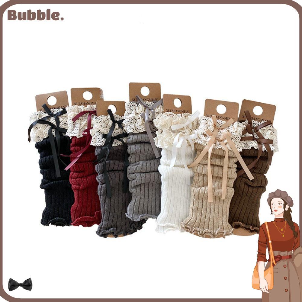 ฟอง เด็กลูกไม้ขาอุ่น ลายหวานเท้าปก ยืดหยุ่นสูง สำหรับเด็ก