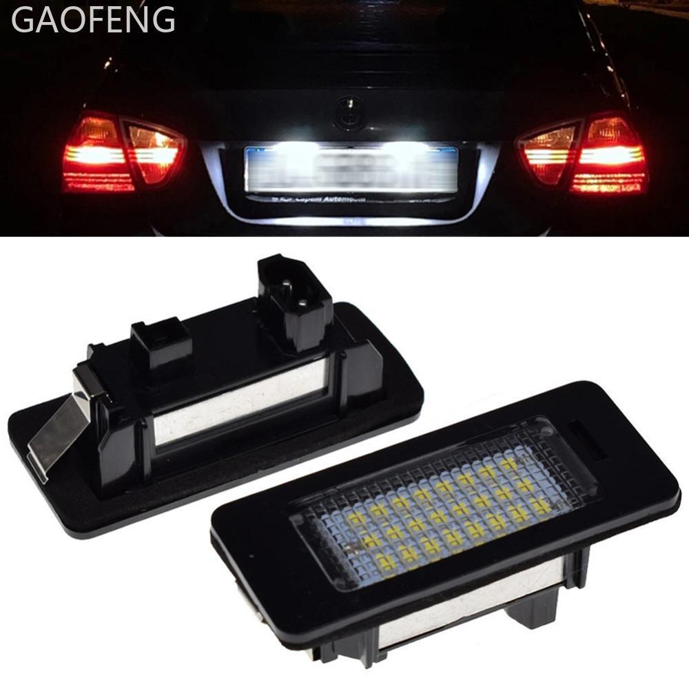 GAOFENG 1 PC/2 ชิ้น 6000 K ป้ายทะเบียนรถยนต์สีขาวไม่มีข้อผิดพลาด Led จํานวนใบอนุญาตสําหรับ BMW E39 E