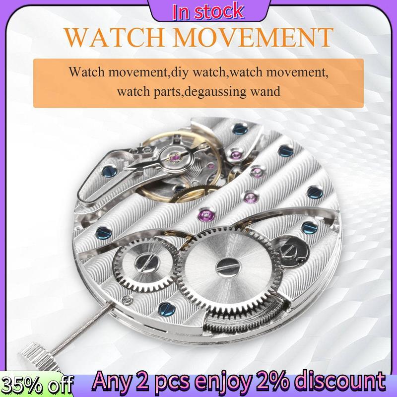 ในสต็อก-Mechanical Hand Winding 6497 St36 นาฬิกา P29 44 มม.สแตนเลสนาฬิกา Fit 6497 การเคลื่อนไหวนาฬิก
