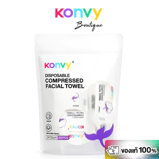 Konvy Facial Towel 50 Sheets คอนวี่ ผ้าเช็ดหน้าแบบใช้แล้วทิ้ง 50แผ่น.