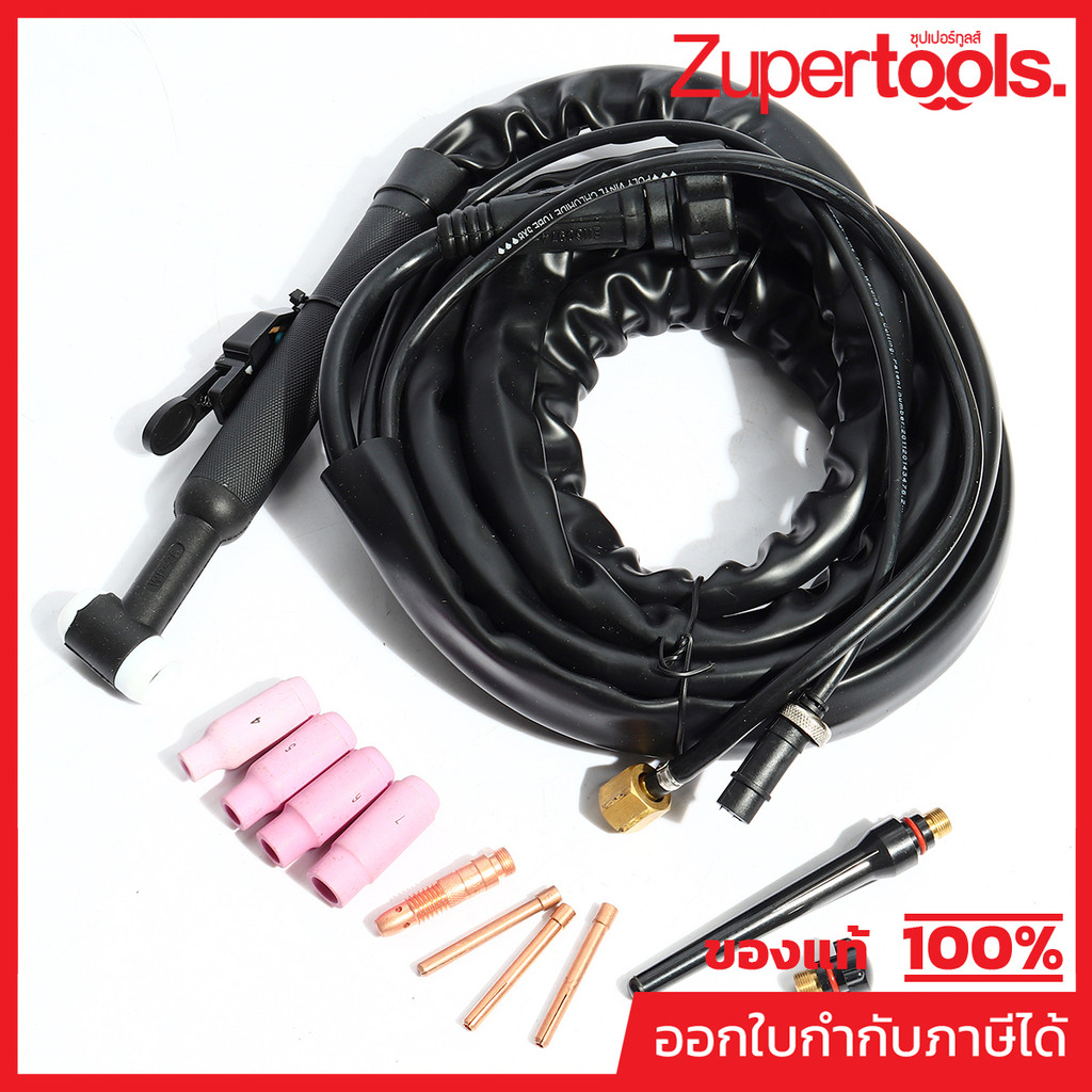 ชุดสายเชื่อมทิก JASIC รุ่น SR26 ขนาด 4 เมตร ด้ามสีดำ ใช้กับเครื่องเชื่อม TIG JASIC รุ่น TIG200S, TIG