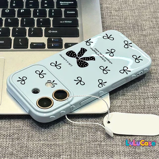 รองรับ OPPO A3x A58 A38 A17 A60 A16s A57 A15 A16K A74 A5i A53 Reno15 14F 15Fเคสโทรศัพท์ลายโบว์หวาน มีลายหัวใจข้างกันลื่น