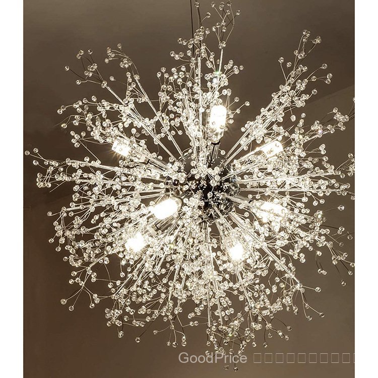Modern minimalist style firework crystal chandelier for ceiling, bedroom, study, dining room, living
