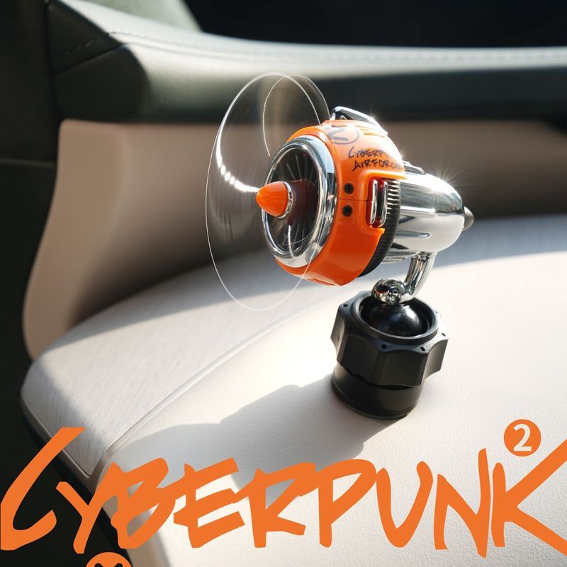 Xiaomi yu7su7 Lantu Dedicated Cyberpunk Car Aromatherapy พัดลมขนาดเล็กกระจกมองหลังรถยนต์ตกแต่งตะขอ