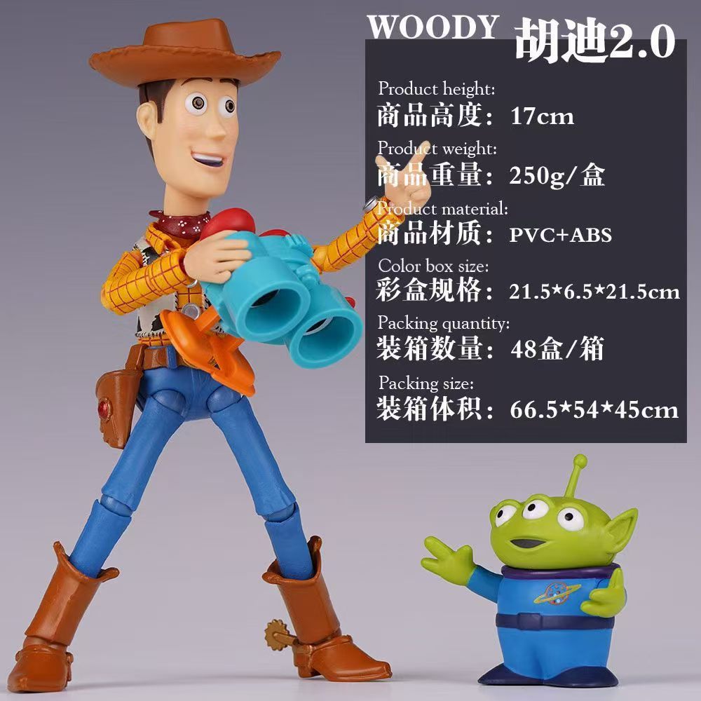 คุณภาพระดับพรีเมียม Woody Ver 2.0 Action Figure Toy Story Revoltech รุ่นข้อต่อที่สามารถเคลื่อนย้ายได