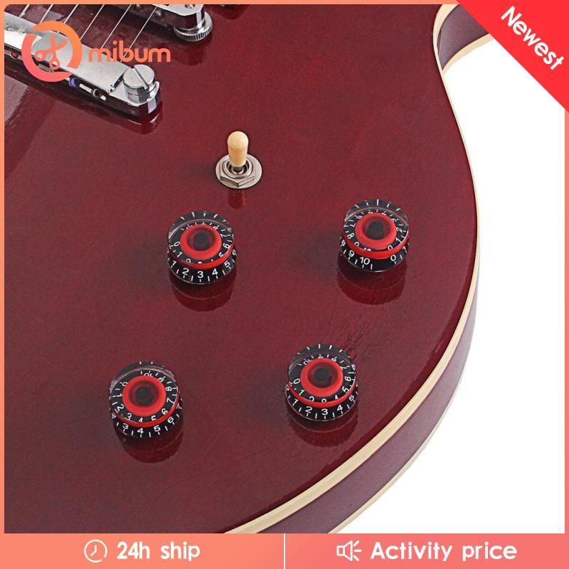 [Mibum] 4 ชิ้นกีตาร์ความเร็ว Dial Knob Tone & Volume Control สําหรับ Les Paul LP กีตาร์