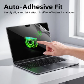 ฟิล์มกันรอย MacBook GOOJODOQ แม่เหล็กติดตั้ง ติดสนิทไร้ฟอง PET ความใสสูง ป้องกันหน้าจอ