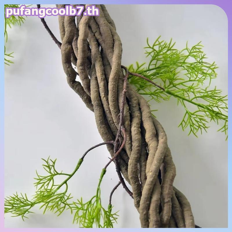 PUCOOL PVC หวายปลอมพืชปีนเขา Wigwam เนื้อที่สมจริง DIY Rainforest ภูมิทัศน์ตกแต่งสําหรับห้องนั่งเล่น